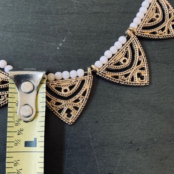 NWT Boho Rose Gold Pennant Necklace - Picture 2 of 3
